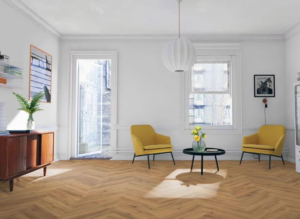 Lignum Core Ranch Oak Herringbone LVT Dryback