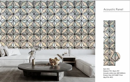 Wall Panel 010A - Antique Metallic Grey - Acoustic - 240cm - (1 pack / 4pcs)