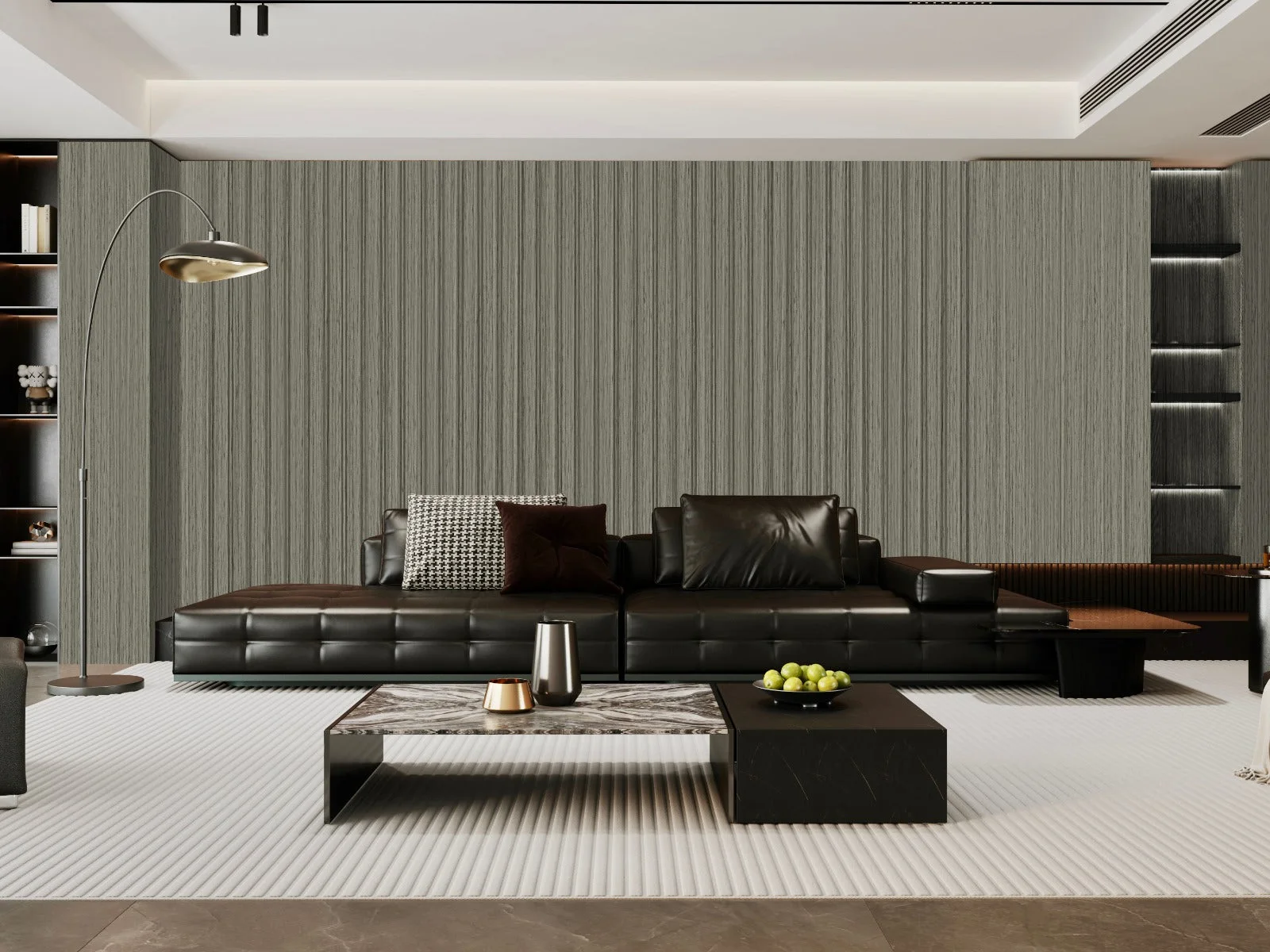 Wall Panel 62C - Dark Grey - PVC - 240cm - (1 pack / 8pcs)