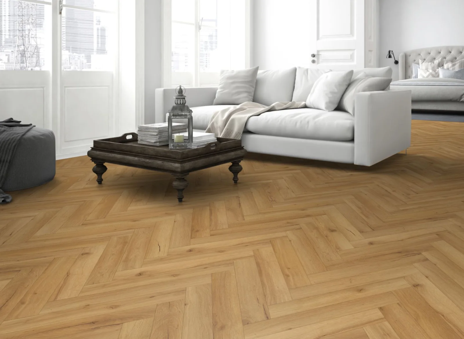 Lignum Fusion Premium Robust Natural Oak Herringbone