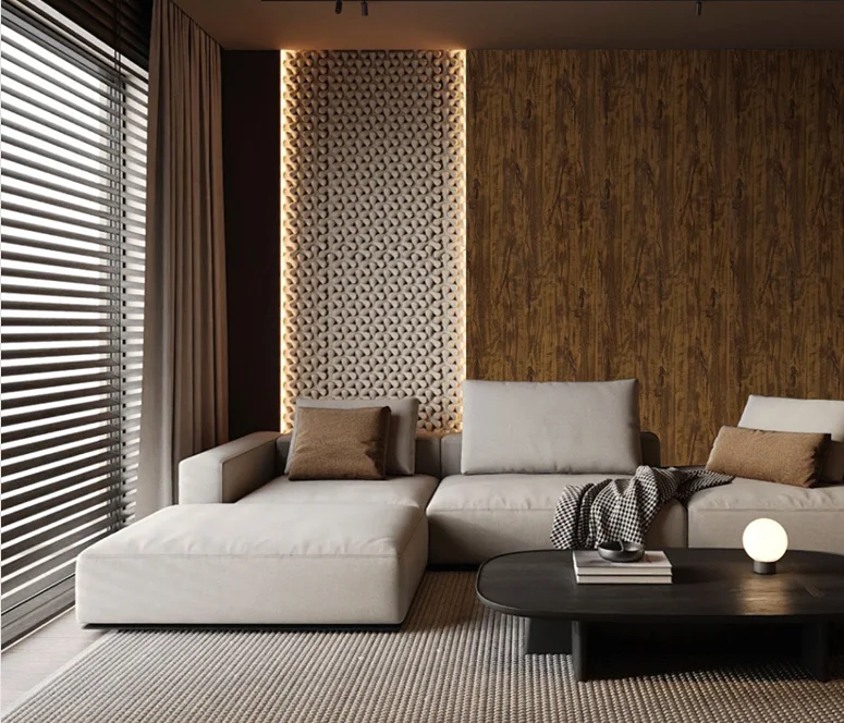Wall Panel 07W - Walnut - Wall Board - 240cm - (1 pack / 4pcs)