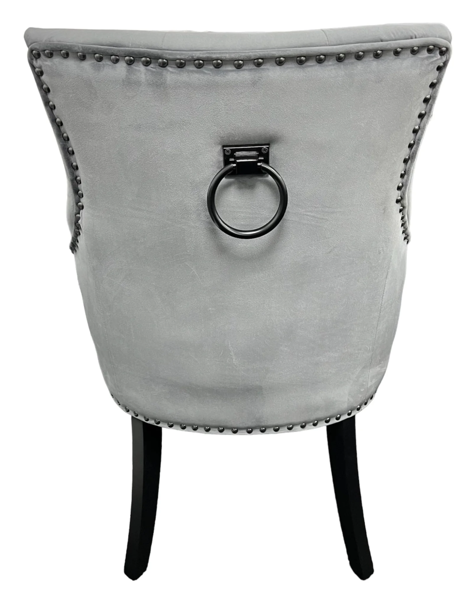 Cheshire Dark Grey Chair (Black Ring Knocker/Black Legs)