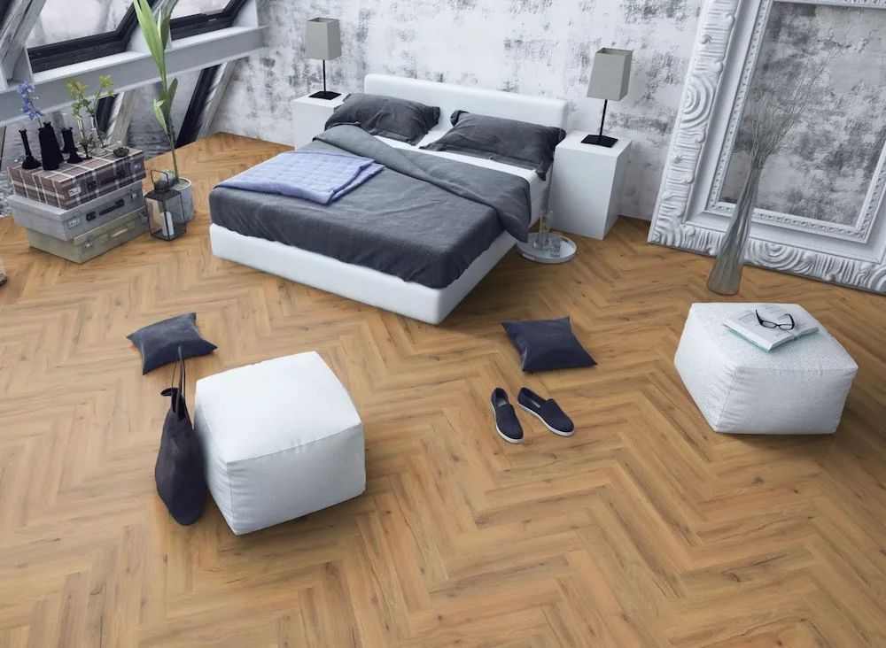Lignum Core Ranch Oak Herringbone LVT Dryback