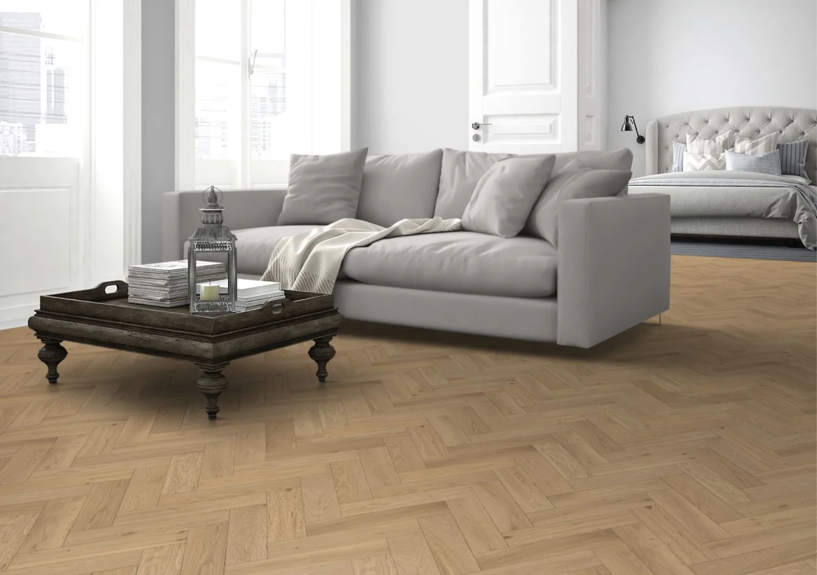 Lignum Strata Fifteen Whisper Oak Herringbone 90