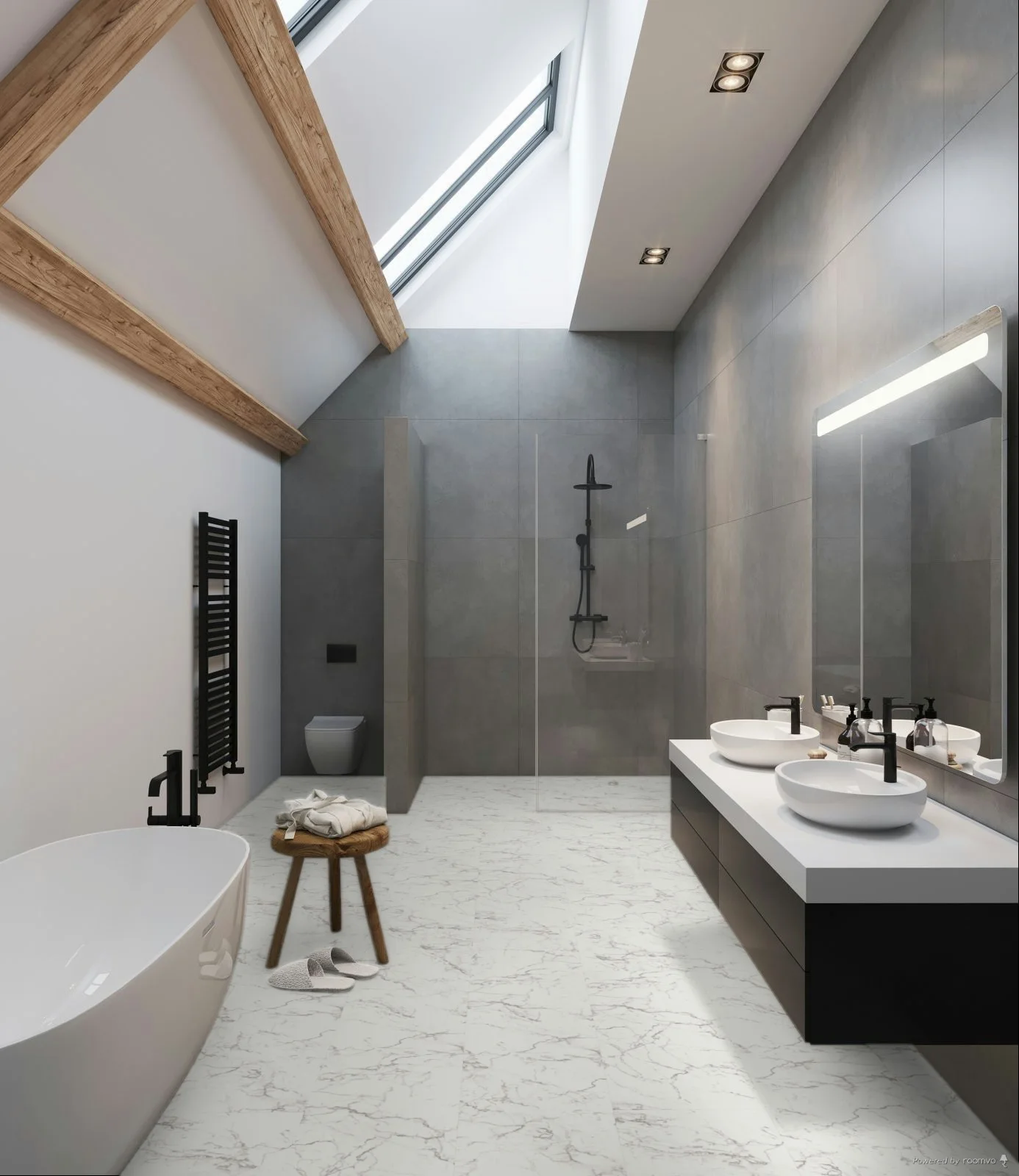 Falquon Stone Carrara Marble Tile High Gloss