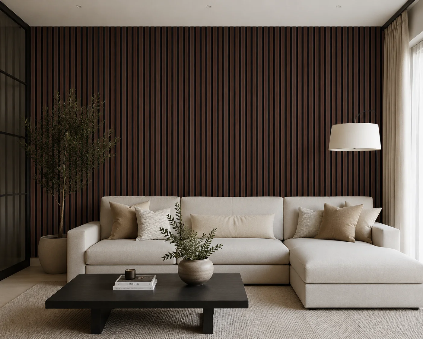 Wall Panel 01Q - Smoked Oak - Acoustic - 240cm - (1 pack / 4pcs)