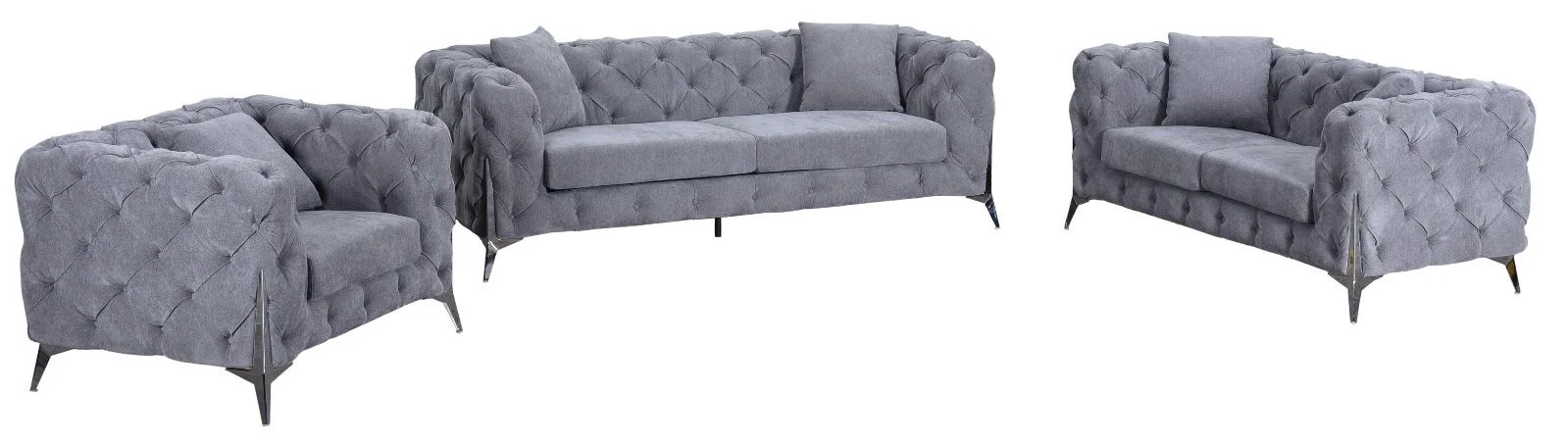 Paris Grey 2 Seater Sofa