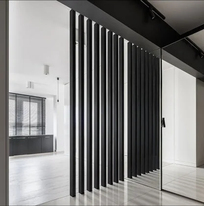 Room Divider 51E - Black - PVC - 280cm - (1 pack / 6pcs)