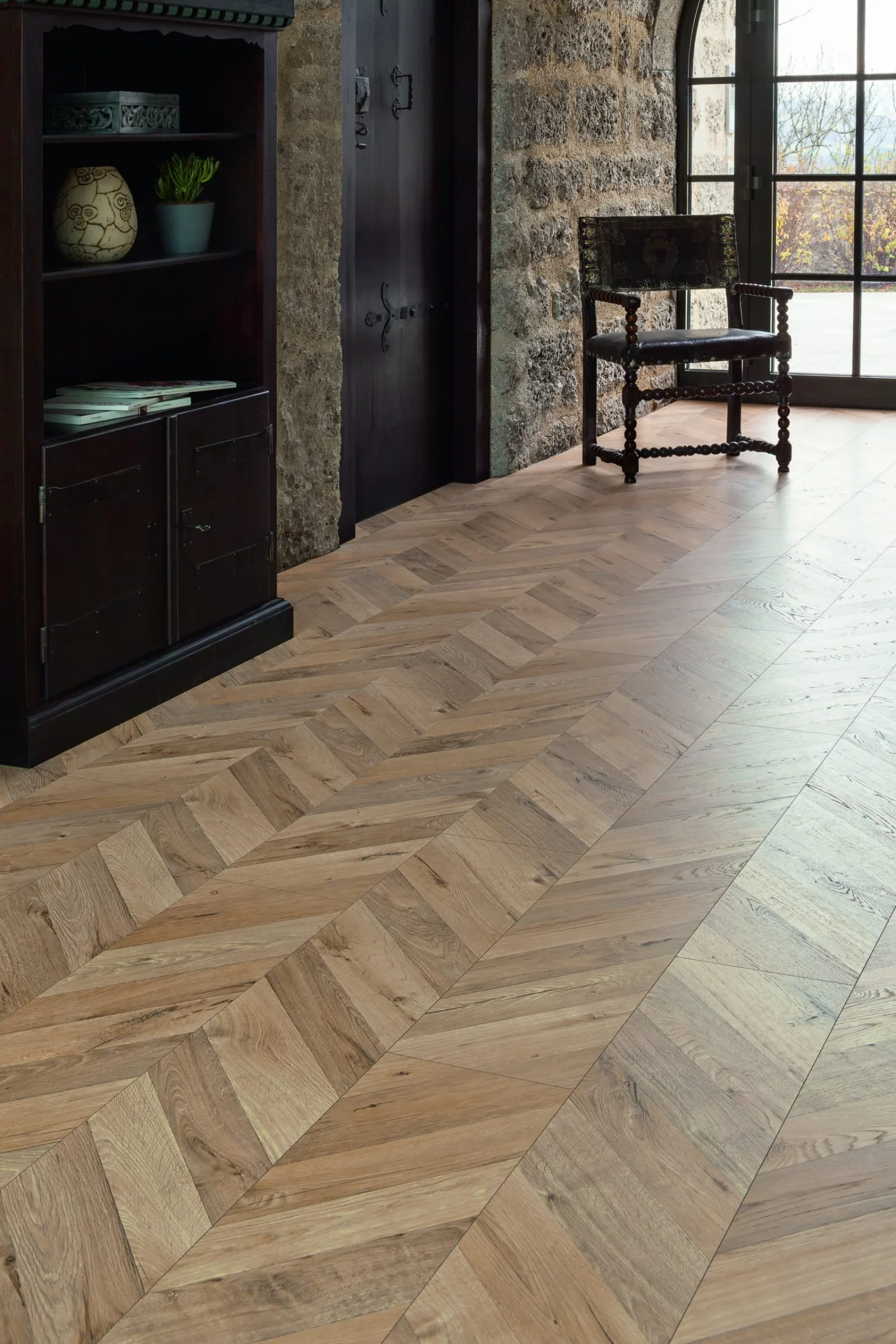 Kaindl Fishbone Oak Fortress Rochesta Laminate Flooring