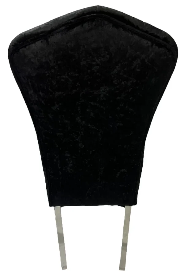 Alice Black Chair (Chrome Legs) - Image 4