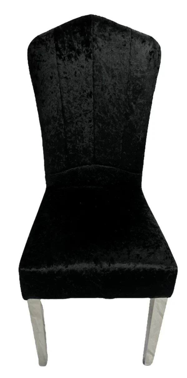 Alice Black Chair (Chrome Legs) - Image 2