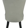 Bentley PU Grey Chair (Black Wooden Legs) - Image 2