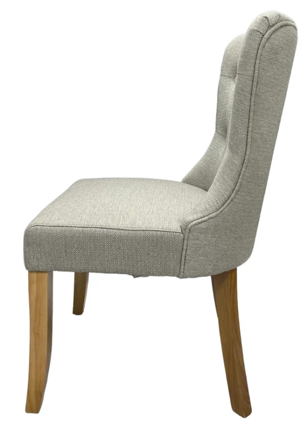 Bentley Beige Chair (Oak Legs) - Image 3