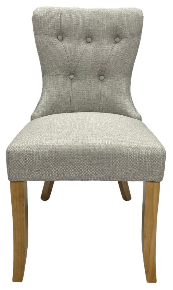Bentley Beige Chair (Oak Legs) - Image 4