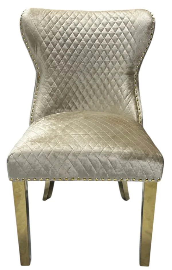 G-Lewis Mink Chair (Lion Knocker/Gold Legs) - Image 2