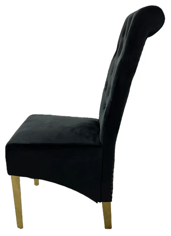 G-Lucy Black Chair (Ring Knocker/Gold Legs) - Image 3