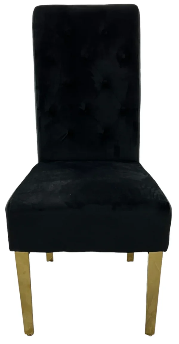 G-Lucy Black Chair (Ring Knocker/Gold Legs) - Image 2