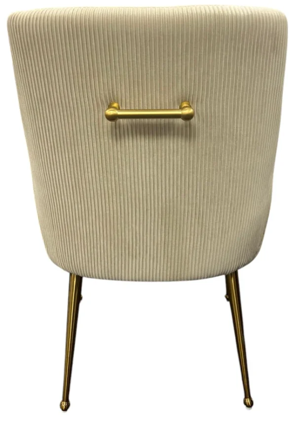 G-Milan Ivory Chair (Gold Legs) - Image 2