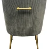 G-Milan Dark Grey Chair (Gold Legs) - Image 4