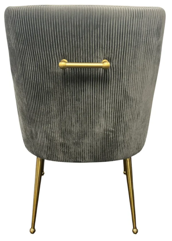 G-Milan Dark Grey Chair (Gold Legs) - Image 4