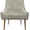 G-Milan Dark Grey Chair (Gold Legs) - Image 2