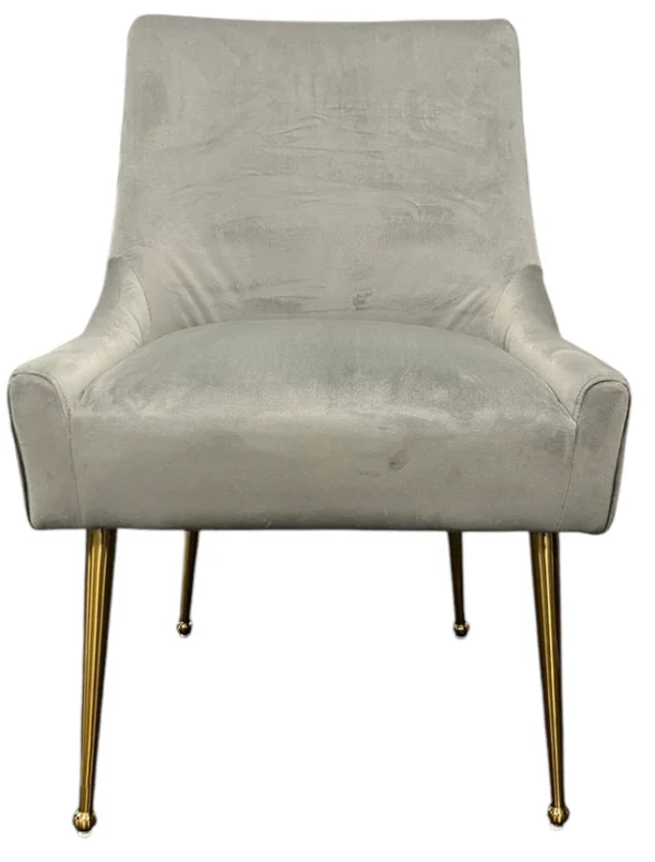G-Milan Dark Grey Chair (Gold Legs) - Image 2