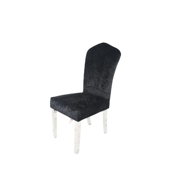 Alice Black Chair (Chrome Legs)
