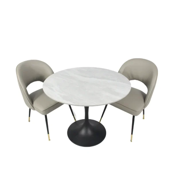 Bentley 0.9m Round Table (Black KD) - Image 2