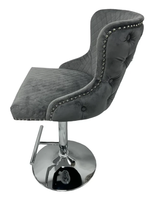 Lewis 01 Dark Grey Bar Stool - Image 2