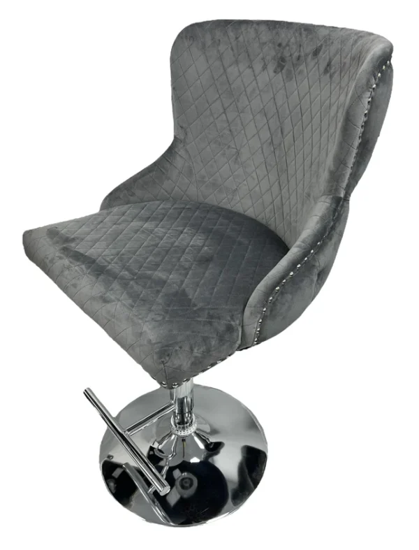 Lewis 01 Dark Grey Bar Stool - Image 3