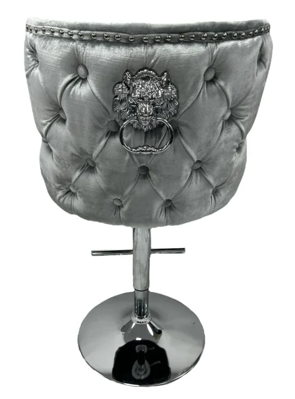 Lewis Light Grey Bar Stool - Image 3
