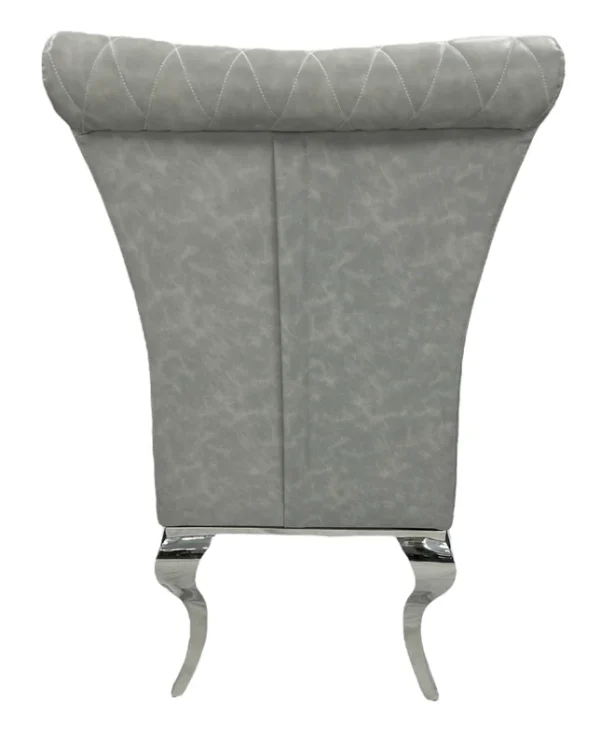 London PU Light Grey Chair (Chrome Legs) - Image 3