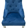 Roma Blue Chair (Lion Knocker/Chrome Legs) - Image 4