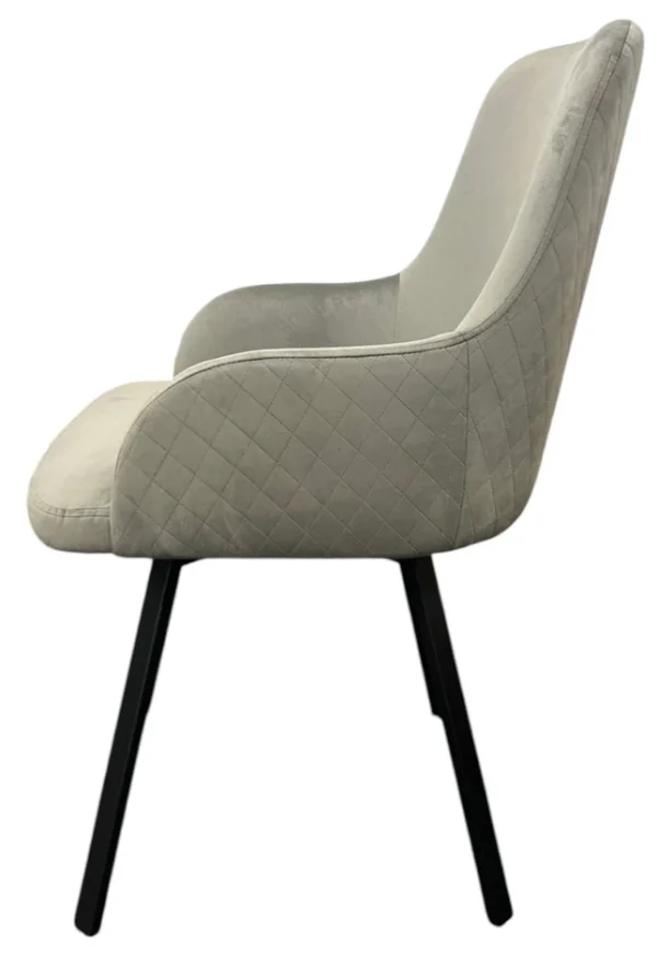 Rose 180º Dark Grey Chair (Black Legs) - Image 3