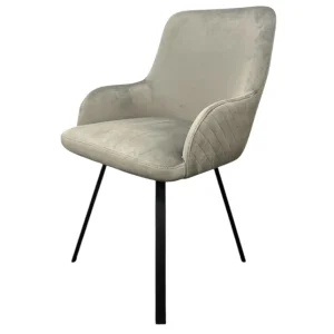 Rose 180º Dark Grey Chair (Black Legs)